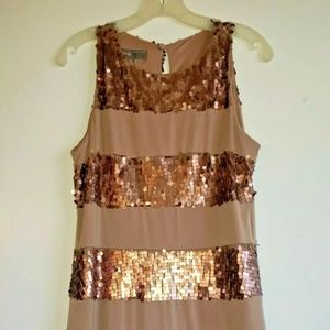 Donna Rocco New York Gold & Black Sequin Fancy Party Evening Dress Size 8